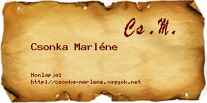 Csonka Marléne névjegykártya