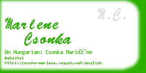 marlene csonka business card